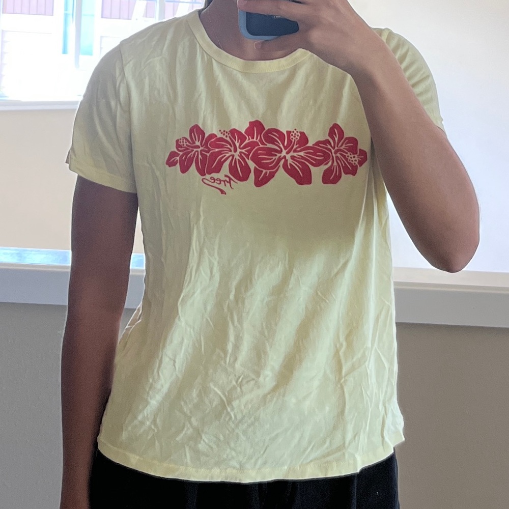 Free People Hawaiian Floral graphic tee